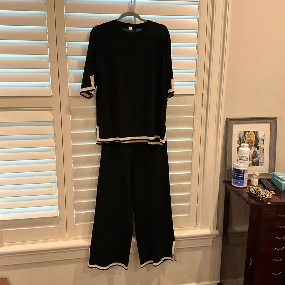 Black and White Two-Piece Set